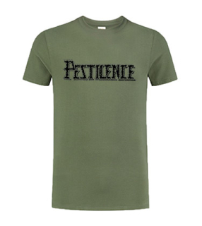 PESTILENCE - Logo - olivové pánske tričko