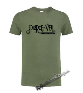 PIERCE THE VEIL - Logo - olivové pánske tričko