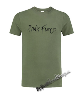 PINK FLOYD - Logo - olivové pánske tričko