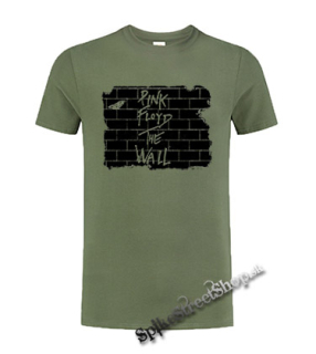 PINK FLOYD - The Wall Vintage - olivové pánske tričko