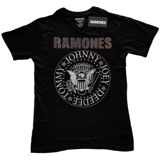 RAMONES - Presidential Seal Diamante - čierne pánske tričko