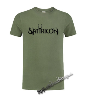 SATYRICON - Logo - olivové pánske tričko
