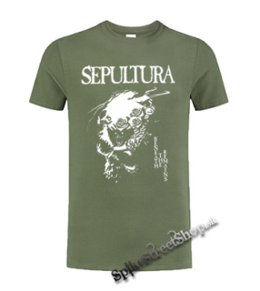 SEPULTURA - Beneath The Remains - olivové pánske tričko