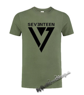 SEVENTEEN - Logo - olivové pánske tričko