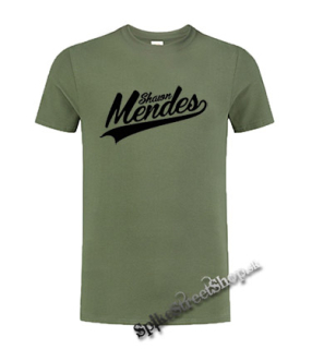 SHAWN MENDES - Logo - olivové pánske tričko
