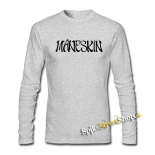 MANESKIN - Logo - šedé detské tričko s dlhými rukávmi