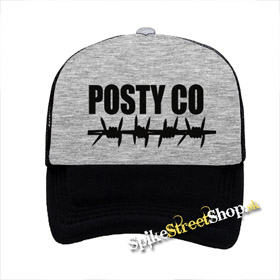 POST MALONE - Posty CO - šedočierna sieťkovaná šiltovka model "Trucker"