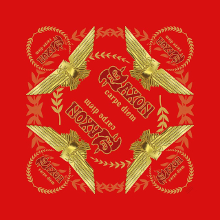 SAXON - Carpe Diem - červená bandana šatka