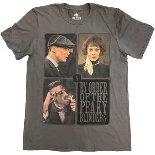 PEAKY BLINDERS - Portraits Grid - sivé pánske tričko