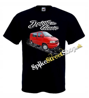T4 VW TRANSPORTER - Drive The Classic - čierne pánske tričko