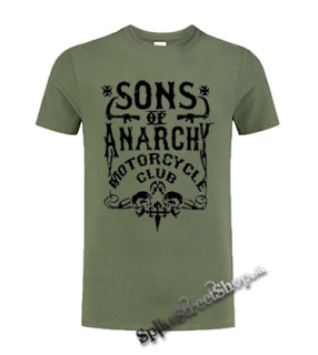 SONS OF ANARCHY - Motorcycle - olivové pánske tričko