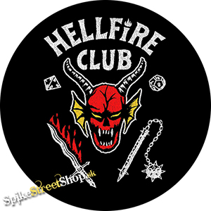 STRANGER THINGS - Hellfire Club Black Motive - odznak