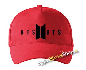 BTS - BANGTAN BOYS - Logo - červená šiltovka (-30%=AKCIA)