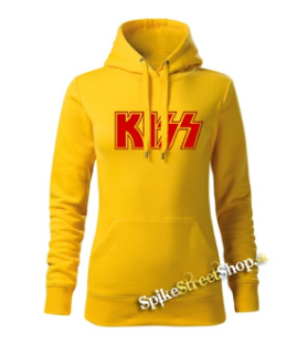 KISS - Logo Red - žltá dámska mikina