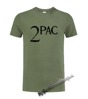 2 PAC - Logo - olivové detské tričko