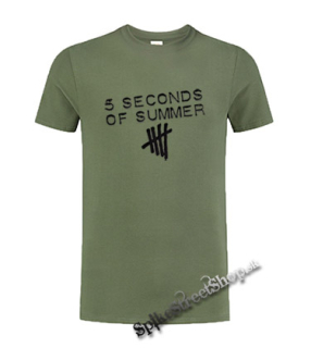 5 SECONDS OF SUMMER - Logo - olivové detské tričko