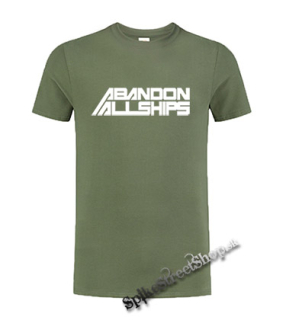 ABANDON ALL SHIPS - olivové detské tričko