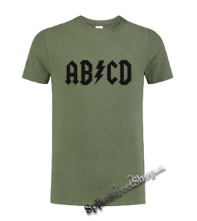 ABCD - olivové detské tričko