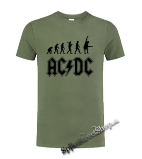 ACDC - Hardrock Evolution - olivové detské tričko