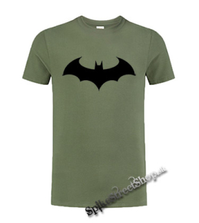 BATMAN - Modern Logo - olivové detské tričko