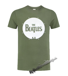 BEATLES - Drum Logo - olivové detské tričko