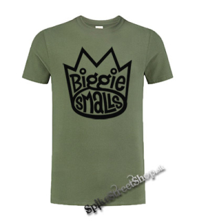 BIGGIE SMALLS - Logo - olivové detské tričko