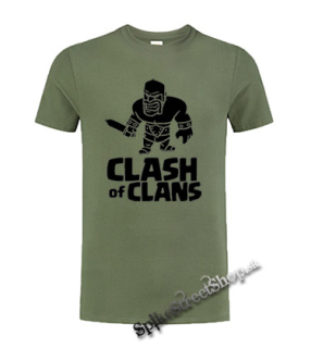 CLASH OF CLANS - Barbarian Logo - olivové detské tričko