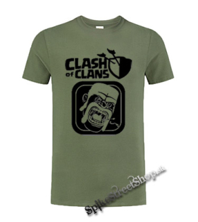 CLASH OF CLANS - Hungry Barbarian - olivové detské tričko
