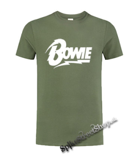 DAVID BOWIE - Logo - olivové detské tričko