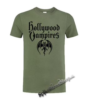 HOLLYWOOD VAMPIRES - Logo - olivové detské tričko