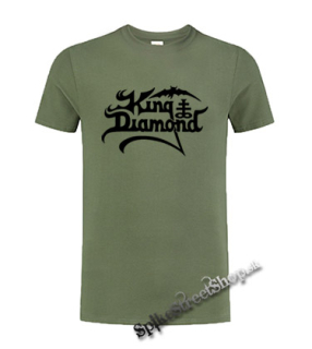 KING DIAMOND - Logo - olivové detské tričko