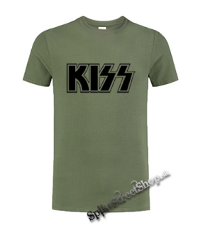 KISS - Logo - olivové detské tričko