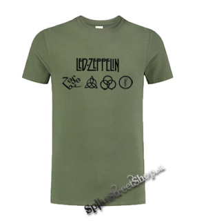LED ZEPPELIN - Logo - olivové detské tričko