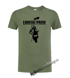 LINKIN PARK - Hybrid Theory Icon - olivové detské tričko