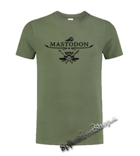 MASTODON - Logo - olivové detské tričko