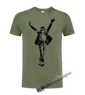 MICHAEL JACKSON - Silhouette Symbol - olivové detské tričko