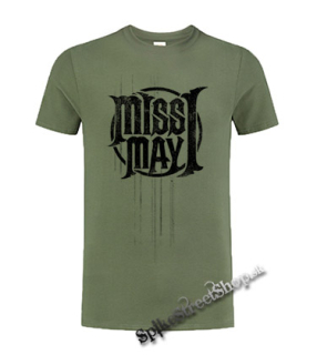 MISS MAY I - Logo - olivové detské tričko