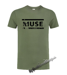 MUSE - Crash Logo - olivové detské tričko