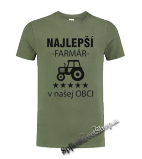 NAJLEPŠÍ FARMÁR V OBCI - olivové detské tričko