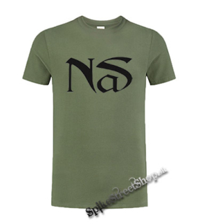 NAS - Logo Hip Hop Legend - olivové detské tričko