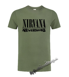 NIRVANA - Nevermind - olivové detské tričko