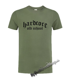 OLD SCHOOL HARDCORE - olivové detské tričko