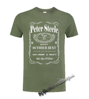 PETER STEELE - Jack Daniels Crest - olivové detské tričko