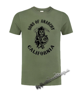SONS OF ANARCHY - California - olivové detské tričko