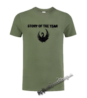 STORY OF THE YEAR - Logo - olivové detské tričko