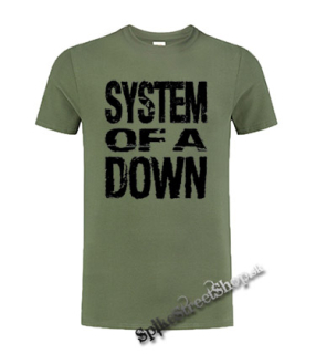 SYSTEM OF A DOWN - Logo - olivové detské tričko