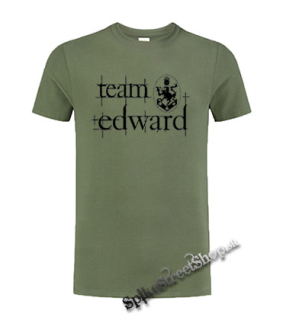 TEAM EDWARD - Twilight Eclipse - olivové detské tričko