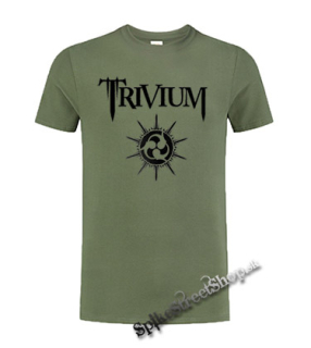 TRIVIUM - White Logo - olivové detské tričko
