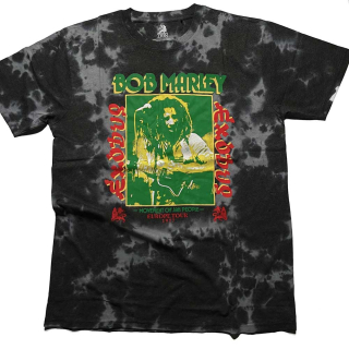 BOB MARLEY - Exodus Tie-Dye - čierne pánske tričko