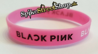 Ružový náramok BLACKPINK - Black White Logo